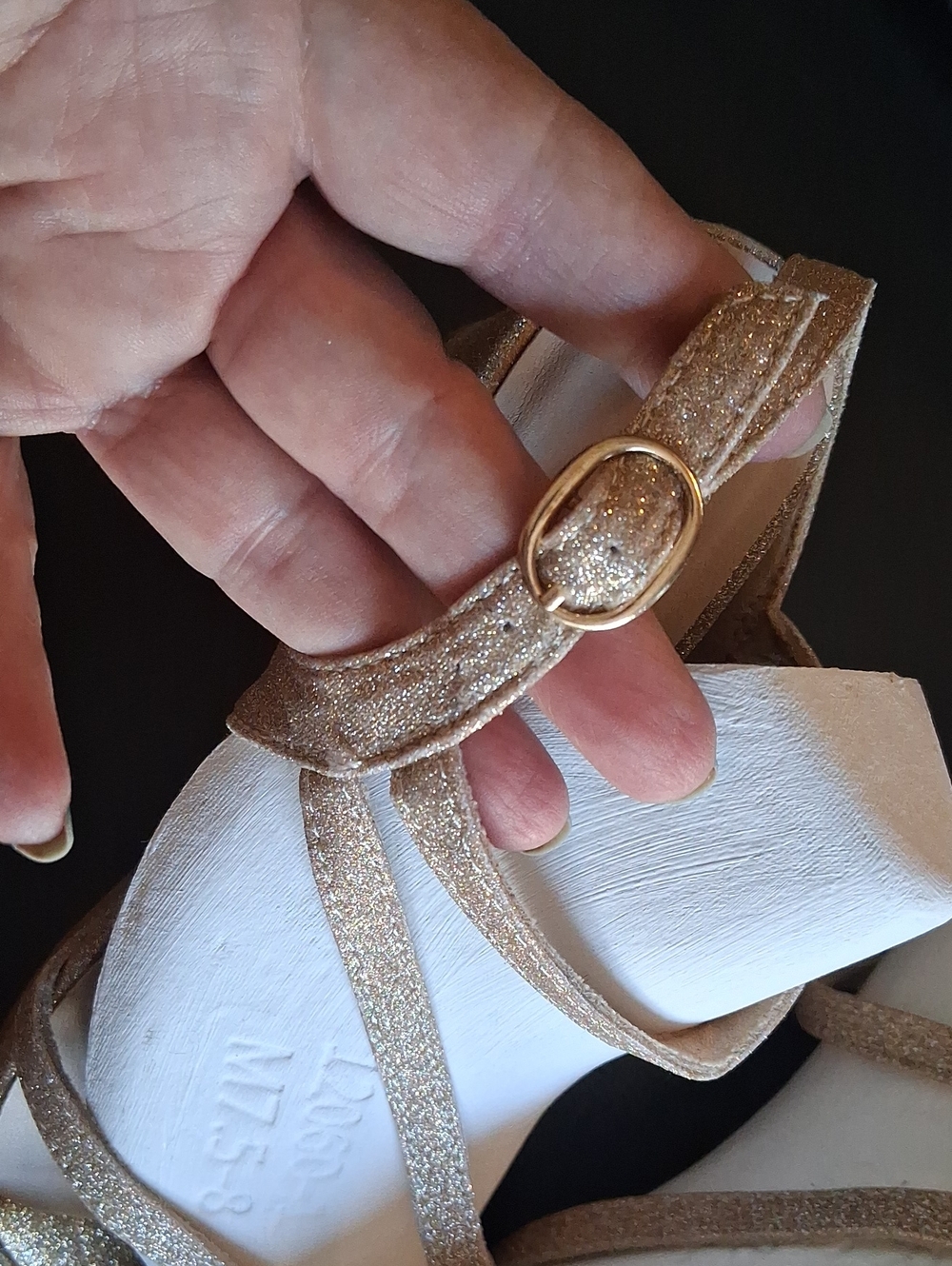 Dream Pairs Glitter Strappy Sandals — Gold - Picture 11 of 13